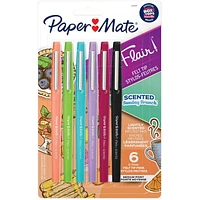 Stylos feutres parfumés Paper Mate Flair, parfums et couleurs assortis, pointe moyenne (0,7 mm) 6 unités