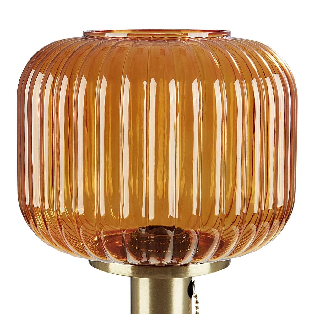 HOMETRENDS Table Lamp, 16 in., black/brass
