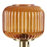 HOMETRENDS Table Lamp, 16 in., black/brass