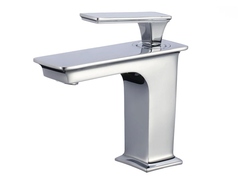 American Imaginations 17.5-in. W Above Counter White Bathroom Vessel Sink Set For 1 Hole Right Faucet AI