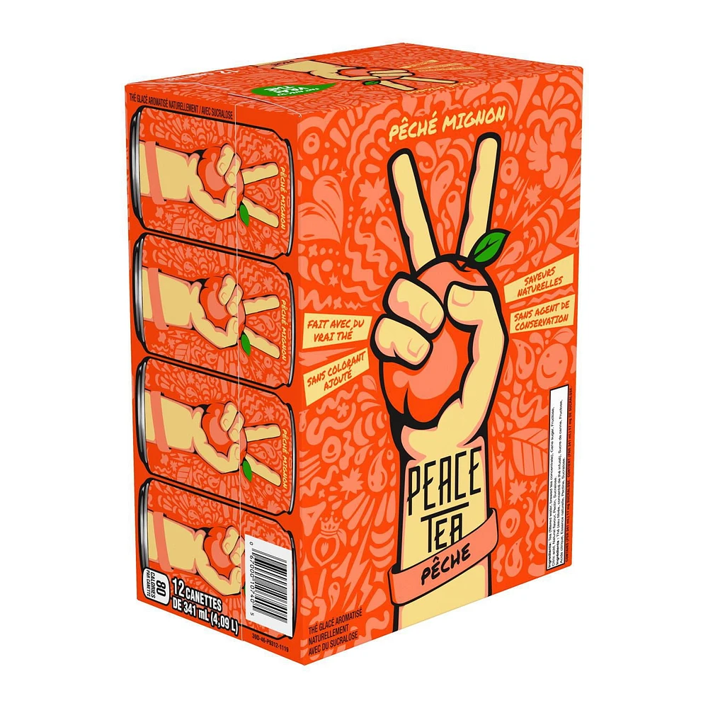 Peace Tea Peach Party Cans, 341 mL, 12 Pack, 12 x 341 mL