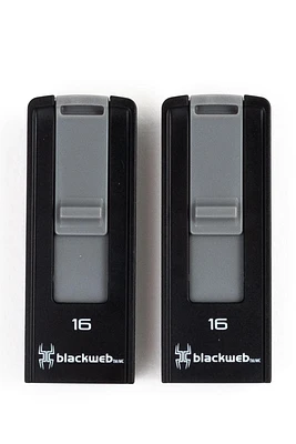 USB3.0 B253 SLIDE 16GB 2-Pack BLACKWEB
