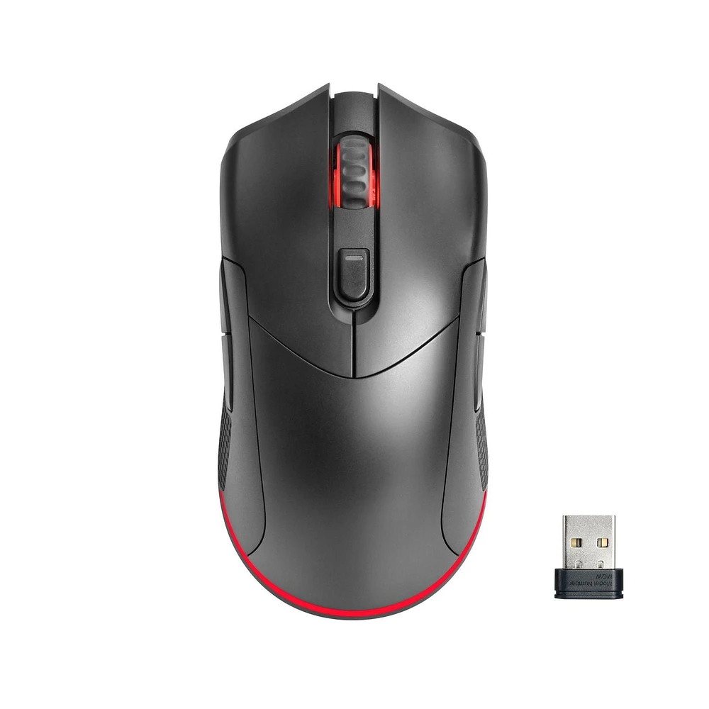 Souris de jeu sans fil rechargeable avec taux de scrutation de 1000 Hz de onn. 70 heures de jeu, ambidextre