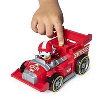 PAW Patrol, Ready, Race, Rescue, Véhicule de luxe Race & Go de Marcus avec effets sonores, pour les enfants à partir de 3 ans