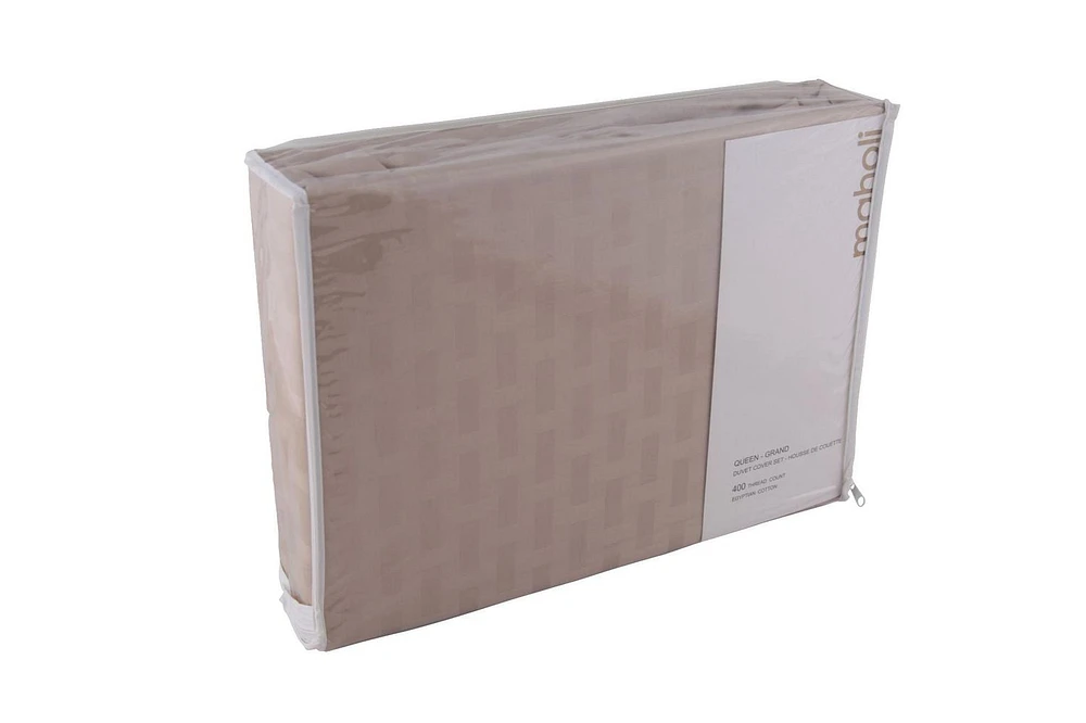 Ensemble de housse de couette - motif de bambou 400 fp coton de Maholi