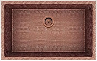 American Imaginations AI-29186 27 pouces Évier de cuisine en cuivre rose approuvé par W CSA avec finition en cuivre et calibre 16