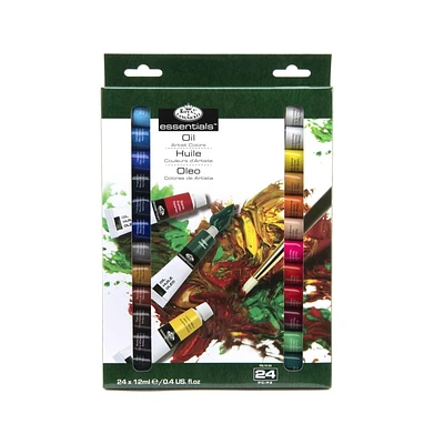 Royal & Langnickel Essentials Tubes de peinture à l'huile d'artiste de 12 ml, 24 couleurs Peinture à l'huile 12 ml