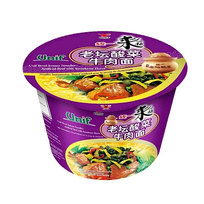 Unif Bowl Beef with Sauerkraut Flavour Instant Noodle