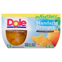 Dole Mandarin Oranges Fruit Juice, 4 x 107 mL