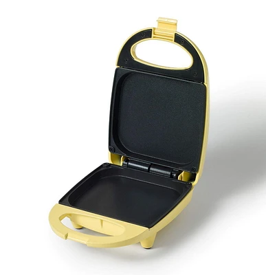 RICARDO Mini Plaque de Cuisson, Surface De Cuisson Compacte Antiadhésive, 4 Moules En Silicone, Chauffage Uniforme Haut Et Bas, Poignée Froide, Système De Verrouillage, Facile À Nettoyer