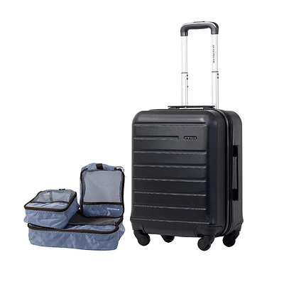 JetStream® Carry On Hardside Rolling Luggage with 3 Packing Cubes, Carry On Suitcase with Spinner Wheels
