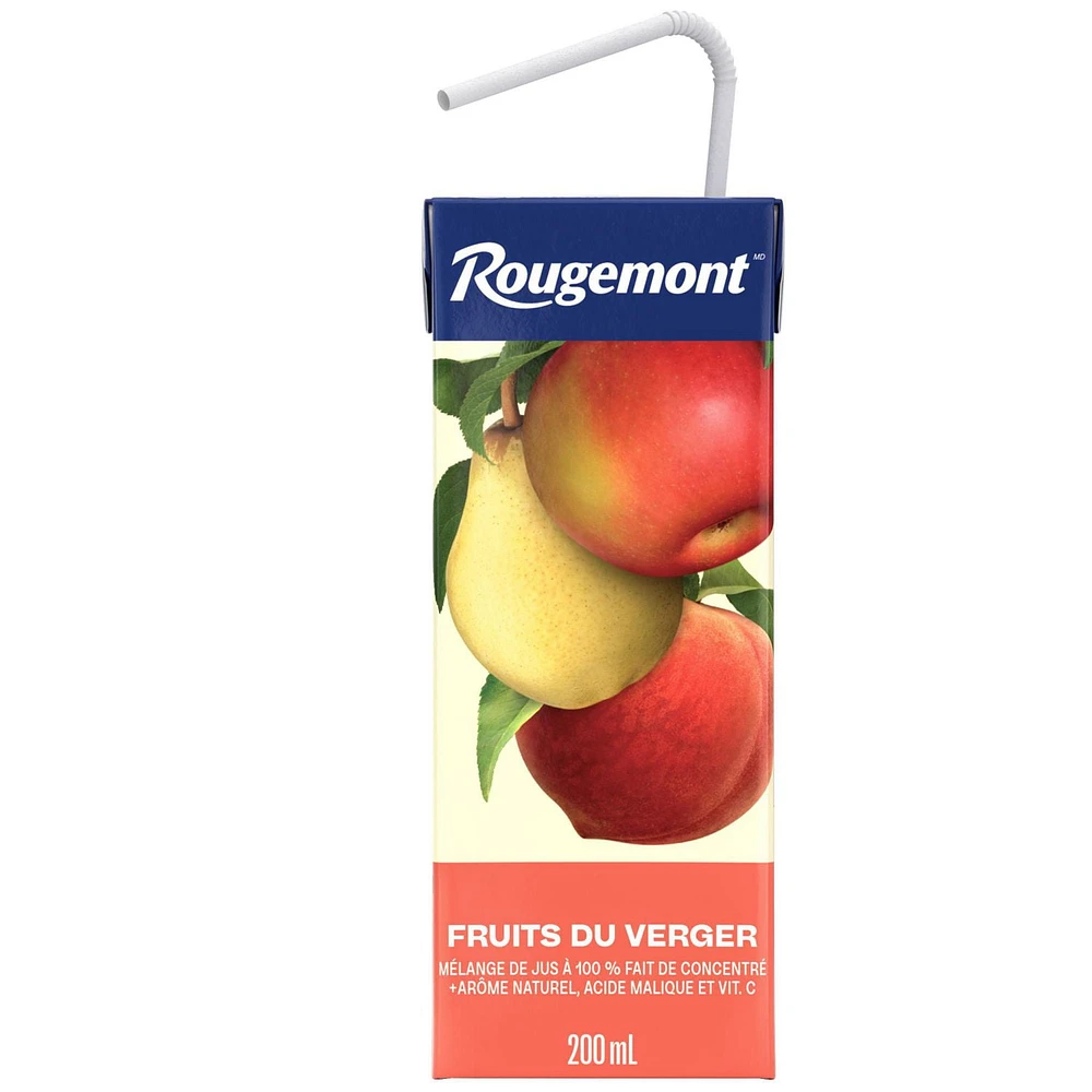 Rougemont Orchard Medley Mixed Fruit Juice Boxes, 8 x 200 ML