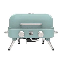 Kenmore - Gril à gaz de table rétro à 2 brûleurs - Turquoise