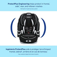 Siège d'auto 4-en-un convertible 4Ever de Graco - Polyvalent, confortable et sûr pour les bébés jusqu'aux préadolescents, 1,8 à 54 kg (4 à 120 lb) Rockweave