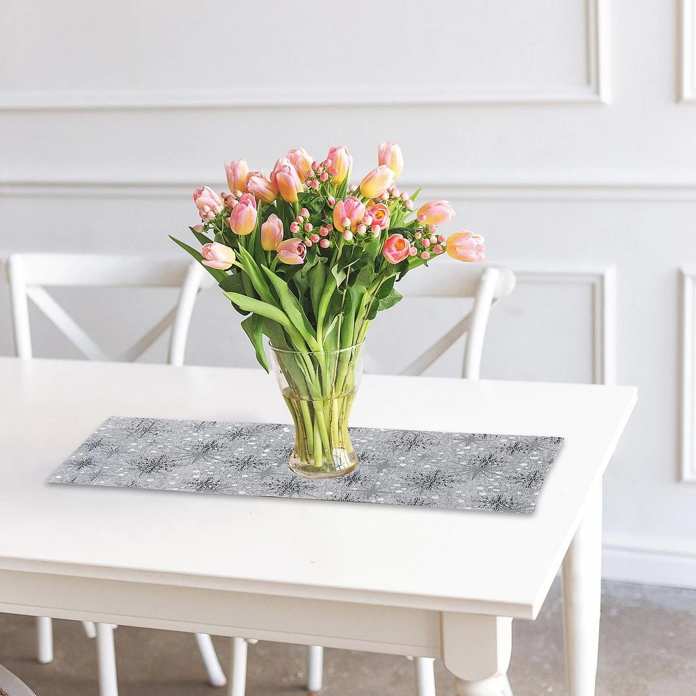 Chemin De Table En Tapisserie Flocon De Neige 36" - Ensemble De 2
