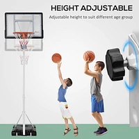 Soozier Support mobile de basket-ball Cerceau de basket-ball avec hauteur réglable