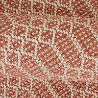Better Homes & Gardens Woven Geo 5’x7’ Outdoor Rug - Polypropylene/Polyester - Terra Cotta, 5' x 7', fade resistant
