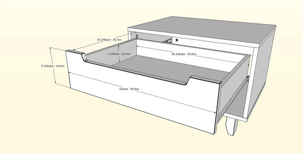 Nordik 1-Drawer Night Stand, White and Natural Maple