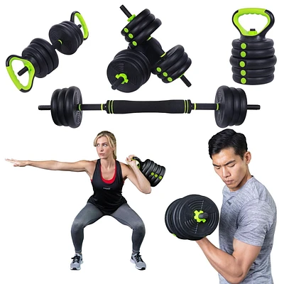 Ensemble de poids multi-usage 50 lb GoZone – Vert/noir En matériaux durables