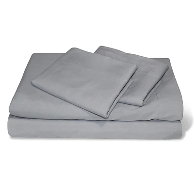 Wabasso 4pc Grey Sheet Set Twin