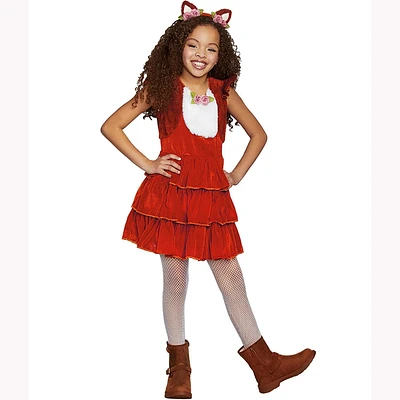 Filles Renard Crépu Petit Costume Halloween