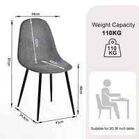 Homy Casa Ensemble de salle à manger 5 pièces, 1 table avec 4 chaises ergonomiques rembourrées, plateau recouvert de PVC pour salle à manger, cuisine, espace de réception, table naturelle/expresso