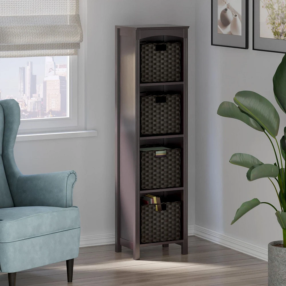Terrace 5pc Storage Shelf with Baskets Set