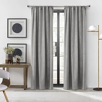 Loft Living Sicily assombrissement des pièces Double Tetiere panneau de rideau 50 x 108 in Argent