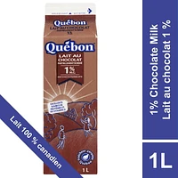 Québon Chocolate Partly Skimmed 1% Milk, 1 L