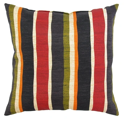 Coussin Décoratif 16po, Rayures ''Mystique Onyx''