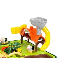 Theo Klein John Deere : Table de jeu pour enfants 2 en 1 avec ferme et table à eau
