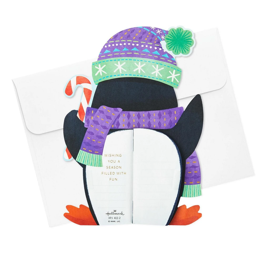 Carte en relief de Noël – Nid d'abeilles – Paper Wonder de Hallmark (Pingouin)