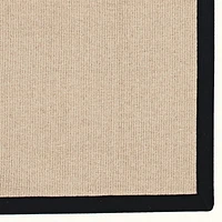 Tapis d'appoint Athena naturel et noir de 1 pi 10 po x 2 pi 10 po
