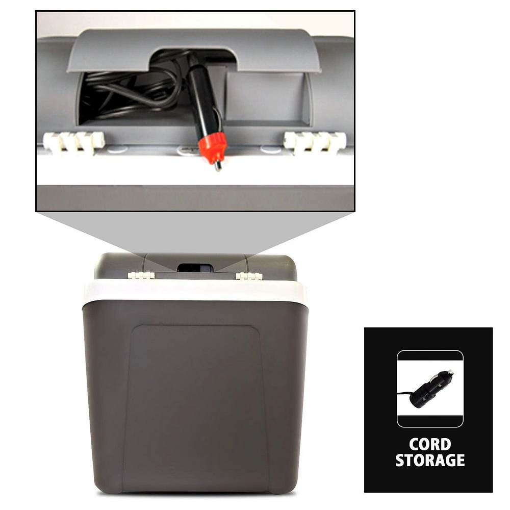 Glacière thermoélectrique Ozark Trail 26 pintes, glacière de voyage portable, Highline 12 V sans glace 30 canettes, gris