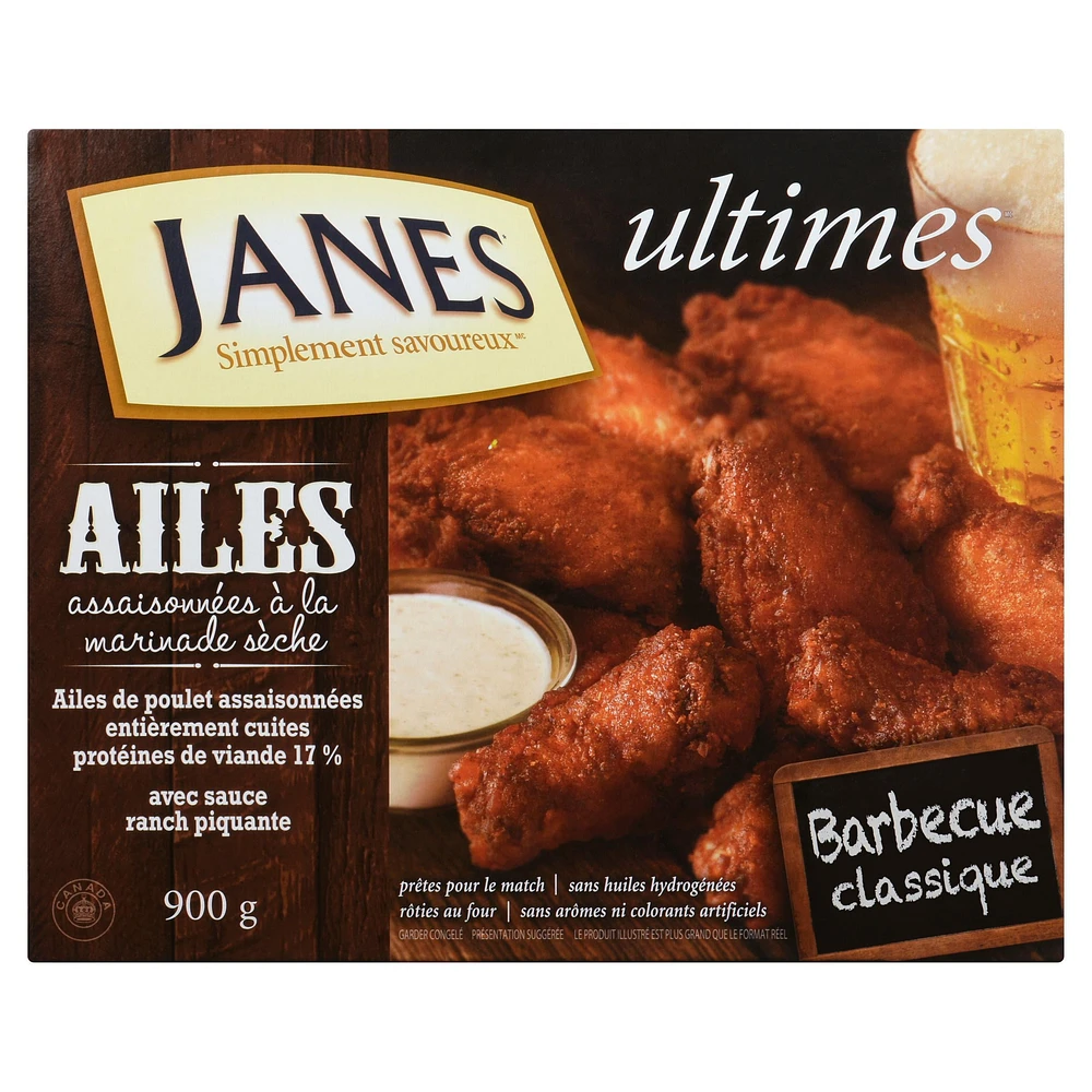 Ailes de poulet ultimes Janes assaisonnées à la marinade sèche barbecue classique