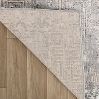 Rug Branch Atlas Scandinavian Indoor Area Rug, Grey Beige, Distressed - Living Room, Bedroom, Dining Room, and Kitchen