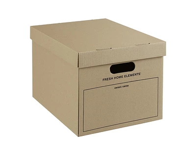 Paquet de 10 boîtes de rangement Kraft