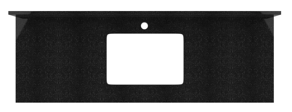 47,6 pouces W 18,25 po D Stone Top En Noir Couleur Galaxy Pour Robinet 1 Trou AI-17436