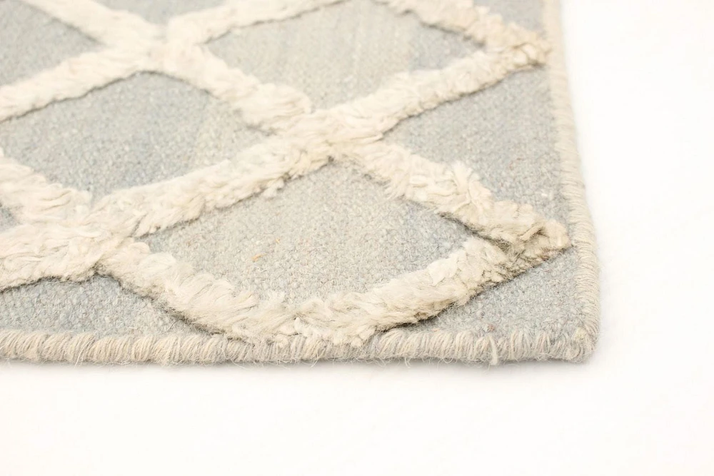 ECARPETGALLERY 5'0" x 8'0" Carved Cambridge Hand Made Area Rug for Living Room, Dining Room and Bedroom in Grey