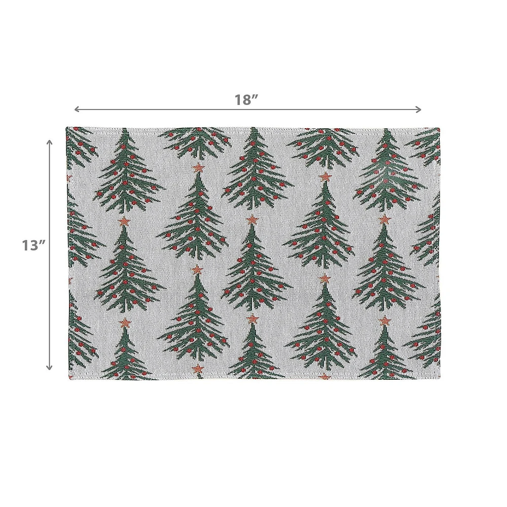 Set De Table Tapisserie Arbre 13 X 18 - Ensemble De 12