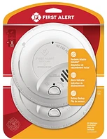 FirstAlert BRK 9120FBA2PK Avertisseur de fumée câblé avec batterie de secours