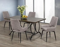 Elizette 5-Piece Dining Set, Grey<br><br><br><br><br>