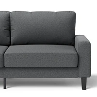 Canapé en tissu d'intérieur Mainstays de 76 pouces, gris foncé