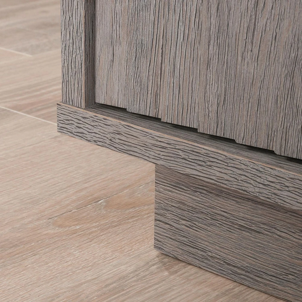 Sauder La Collection East Rock Meuble de rangement décoratif, Finition Ashen Oak, 431762