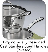 Tramontina 80154/567DS Tri-Ply Base Stainless Steel Cookware Set, Induction Clear, 9-Piece