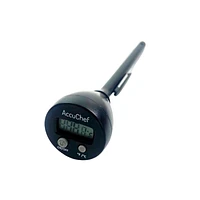 AccuChef Digital Thermometer, Black and Stainless-steel with Probe Cover, Model 2240, Registers Internal Temperature