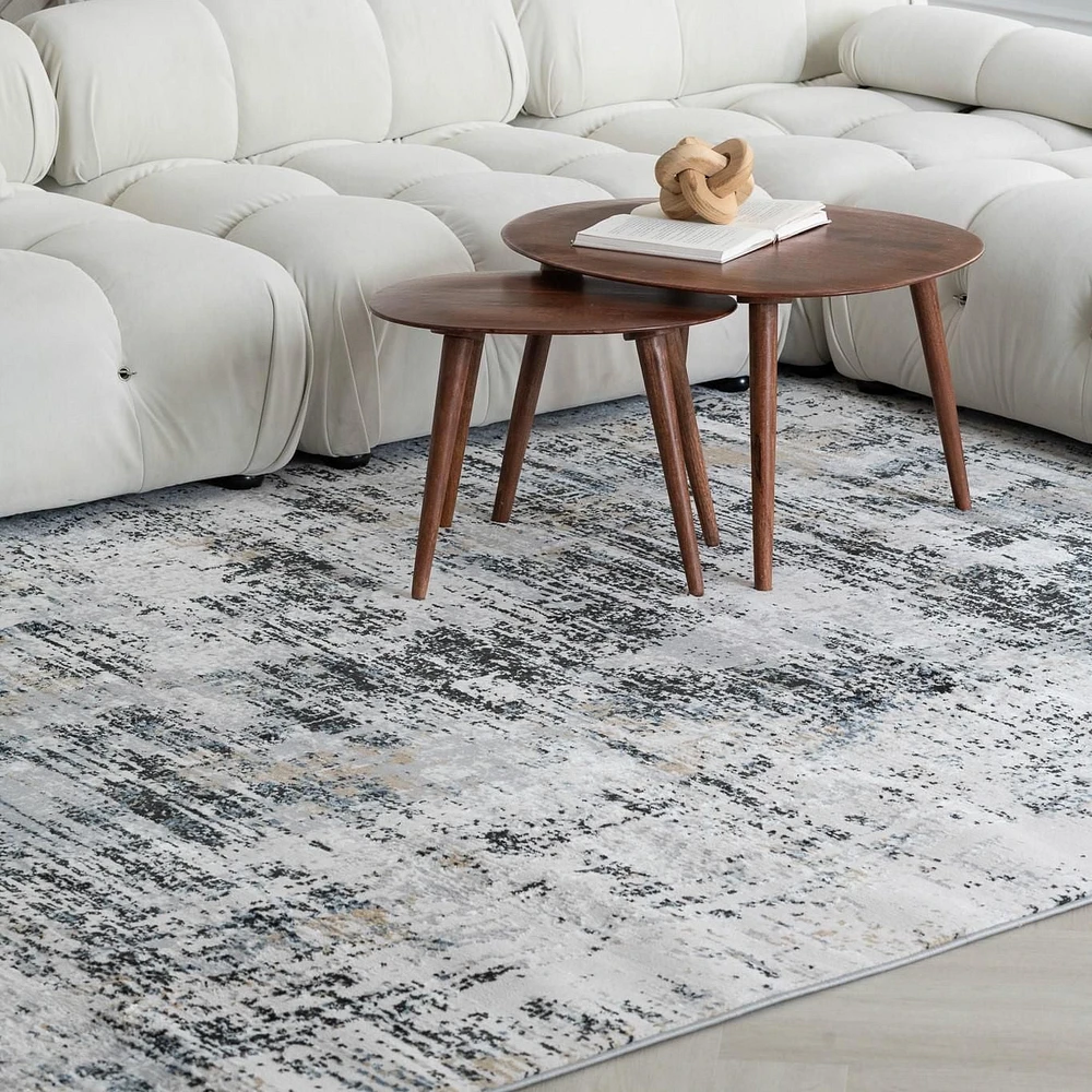 Rug Branch Atlas Classic Indoor Area Rug, White Beige, Modern - Living Room, Bedroom, Dining Room