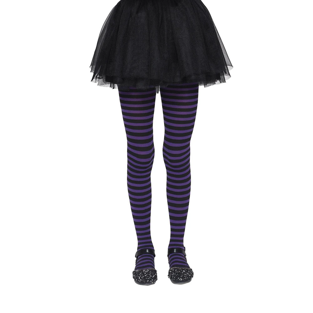 FAÇON DE CÉLÉBRER LES COLLANTS À RAYURES NOIR / VIOLET