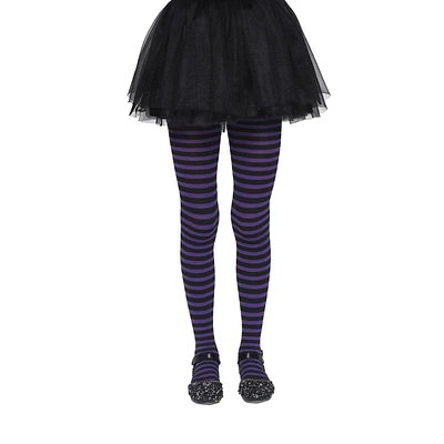 FAÇON DE CÉLÉBRER LES COLLANTS À RAYURES NOIR / VIOLET