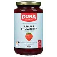 DORA CLASSIC LIGHT STRAWBERRY WITH PECTIN, DORA STRAWBERRY LIGHT 500ML